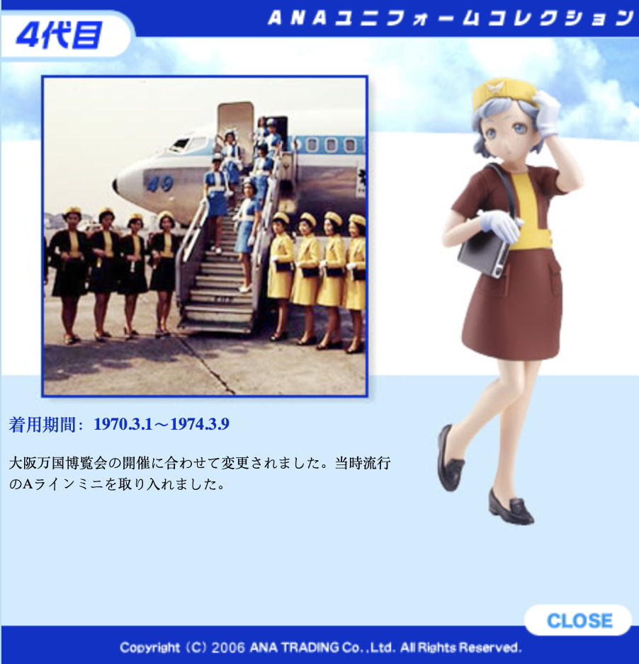 1970 Fourth Uniform - ANA Uniform Collection (Kaiyodo)
